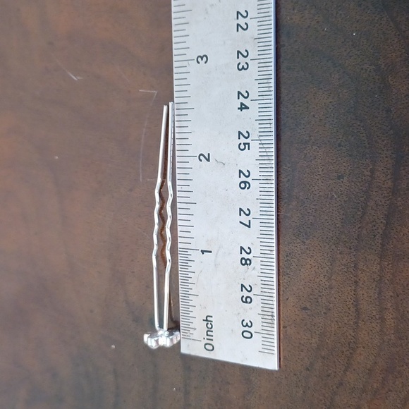 NEW! 7 Hair Pins Flower Design Clear Rhinestone wedding Headwear 5751 - Picture 5 of 6